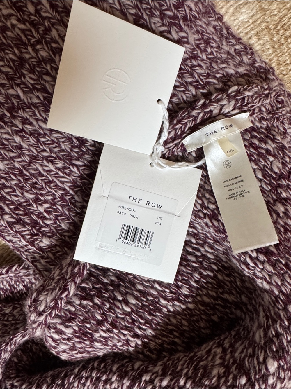 The Row Marled Plum Cowl-Neck Cashmere Sweater